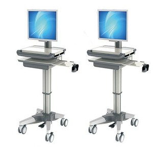 Carrito de Enfermería Móvil Shilleva con Soporte para Monitor para Uso Hospitalario, Construcción Metálica, Color Blanco - Product Image 5