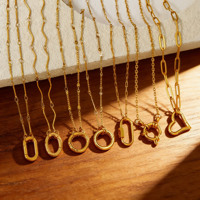Collier avec fermoir à boucle plaqué or 18 carats imperméable, charme pour femmes, chaîne en acier inoxydable, chaîne serpent, collier à pendentif DIY, bijoux