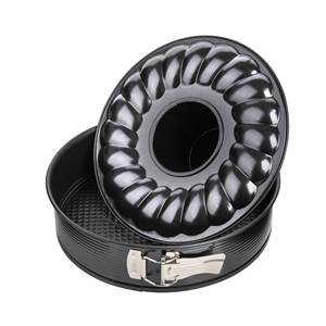 Lata de pastel de doble fondo con forma de resorte de línea metálica negra Ø 26cm Bandeja para hornear Horno Seguro Hogar Cocina Uso Pan Pizza Otros productos horneados - Product Image 1