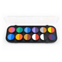 Produits de vente chauds haute pigmentation lisse 2 couleurs fendues dans un pot peinture pour le visage activée par l'eau peinture pour le visage et le corps uv
