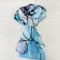 Écharpe en soie de chiffon imprimée avec logo personnalisé 54*162cm, nouveau design, hijab en soie satinée pour femmes