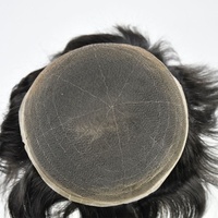 Prothèse capillaire complète en dentelle pour hommes, base en soie, système de remplacement capillaire en cheveux indiens Remy, perruques de haute qualité, couleur et longueur personnalisables, résistantes à l'eau