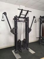 Équipement de fitness commercial pour salle de sport : Machine de musculation à double câble croisé réglable avec système de charge par poulie
