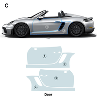 TPU 7.5MIL Film automobile de haute qualité prédécoupé pour P orsche 718 Spyder Gt4gt4Rs 2019-2023 Garantie 6 ans d'auto-guérison