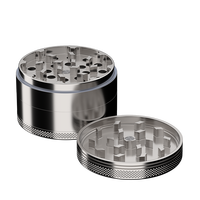 Broyeur à herbes et tabac magnétique en aluminium noir VA de 63 mm, 4 parties, accessoires pour fumeurs