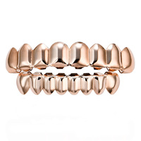 Promotion : Bijoux corporels Hip Hop tendance unisexe en cuivre doré/argenté avec zircon, style Punk, Grillz dentaires sexy, vente en gros