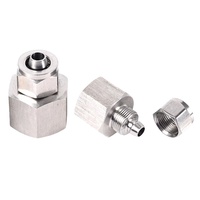 Connecteur pneumatique rapide Raccords de tuyauterie rapides femelles en acier inoxydable avec tailles G1/8 1/2 OD 4 6 8 10 12 14 16mm