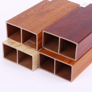 ONSUN Colonne carrée creuse en WPC étanche pour l'intérieur avec plafond en grain de bois et tube en bois - Product Image 5