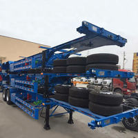 Semi-remorque châssis porte-conteneurs squelette 3 essieux 40 pieds 20 pieds pour tracteur, prix usine, vente chaude