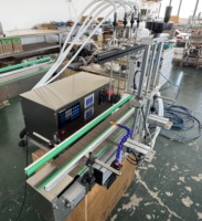 Machine de remplissage de liquides automatique de comptoir à 4 têtes, contrôlée par PLC, avec pompe péristaltique et convoyeur à bande pour bouteilles de boissons et de jus