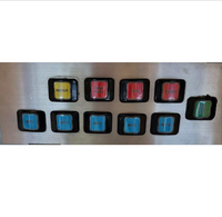 Boutons multicolores carrés de machine de jeu d'arcade de luxe de haute qualité à 10 boutons