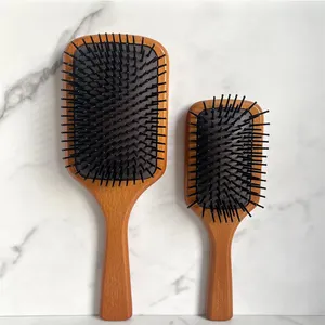 Private Label Beauty Salon Hair Scalp Massager Brush Detangling Paddle Big Hairbrush For Women