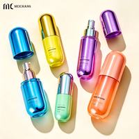 Bouteilles cosmétiques en PET en forme de pilule de 40 ml, 60 ml, 80 ml, 100 ml, 120 ml, avec pompe interchangeable pour l'emballage de produits de soin de la peau