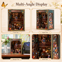 Kit de maison miniature en bois DIY en gros, modèle de serre-livres papillon lumineux, ensembles de construction pour décoration intérieure