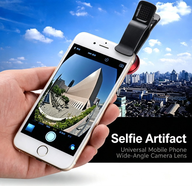 Universal Clip on Phone Camera Lens 3 in 1 Fisheye Wide Angle Macro Lens Kit for Smartphone Ipad Mobile Photography Shooting