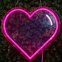 Lumières néon LED en forme de petit cœur, alimentées par USB, à fixer au mur, pour la publicité, la décoration, les anniversaires, les parcs, les voitures, les hôpitaux, avec télécommande