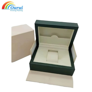 Fast Delivery High Quality Stock Green Luxury Wooden Watch Box Packing <b>Case</b> Watch Box <b>Display</b> Custom Logo - Product Image 6
