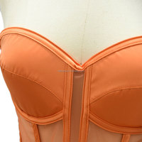 Corsé Sexy Transparente de Malla para Mujer WBU-001, Lencería, Body, Corsé Moldeador de Talla Grande para Confección de Vestidos