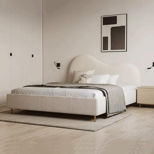 Cabecera de <span class=keywords><strong>Cama</strong></span> Moderna Minimalista con Tapicería Acolchada de Tela Cloud Boucle, Tamaño Queen y King, Muebles de Dormitorio Personalizados, Estructura de <span class=keywords><strong>Cama</strong></span> - Product Image 1