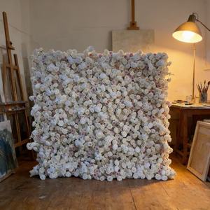 Offre Spéciale – Rouleau de Mur de Fleurs Artificielles 5D (8x9 pieds) pour Décoration de Mariage, Thanksgiving et Pâques - Product Image 1