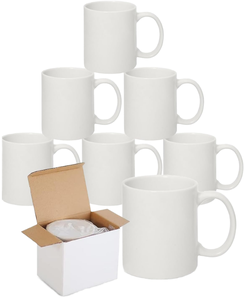 White Sublimation Ceramic Coffee <b>Mug</b> Porcelain Cup Custom Print Eco-Friendly Dishwasher Microwave Safe Gift <b>Box</b> for Home - Product Image 1
