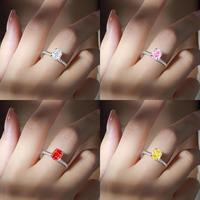 Bague Vintage en Zircon Haute Qualité Coupe Fleur de Glace, Argent Sterling 925, Bijou Unique et Tendance pour Femme