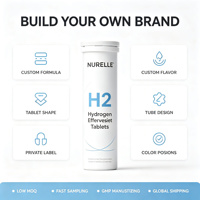 Comprimés effervescents d'hydrogène H2 à marque privée OEM ODM Antioxydant Hydratation Cellulaire Bien-être Végétalien 80mg 60 comprimés Fabricant