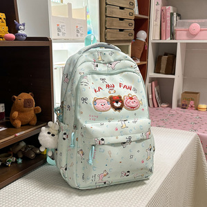 High-appearance fashionable <b>cute</b> cartoon backpack bowknot backpack <b>bear</b> large casual backpack - Product Image 2