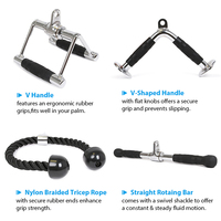 KWO Grip Lat Bar Colorful Fitness Triceps Press Down Direct Attach Curl Gym Pull Down Machine Handle Cable Attachment Supplier
