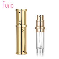 5ml Rechargeable Parfum Bouteille En Verre En Aluminium Métal Personnalisé Chrome Spray Mini Voyage Poche Taille Atomiseur Fond De Remplissage