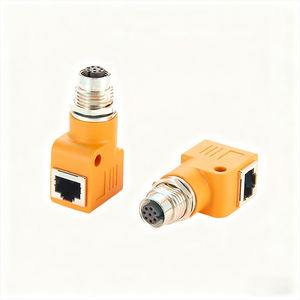Adattatore Passante Premeir da Cavo 8-Pin M12 Femmina a RJ45 IP67 con Contatti Placcati Oro per Automazione Industriale Ethernet - Product Image 1