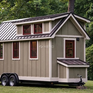 Casa Modular de Madera Prefabricada Económica, Ecológica, sobre Ruedas, Tipo Contenedor, Cabaña, Casa Móvil - Product Image 2