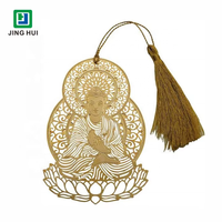Marque-pages en laiton gravés sur mesure avec photo de Bouddha, découpés au laser, plaques creuses avec impression sérigraphique