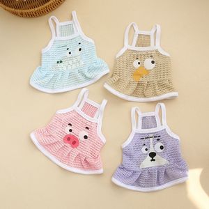 Robes en maille pour animaux de compagnie, jupes d'été respirantes pour chats et chiens, rose, bleu, jaune, violet, ZYKBX20 - Product Image 2