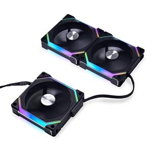 <span class=keywords><strong>Lian</strong></span> <span class=keywords><strong>Li</strong></span> UNI <span class=keywords><strong>Fan</strong></span> SL120 V2 RGB Noir Triple Pack Sans Câble avec Contrôleur - Product Image 3