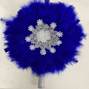 Moq50pz Per il Design ventaglio di <span class=keywords><strong>piume</strong></span> di colore Champagne africano da <span class=keywords><strong>sposa</strong></span> Per due lati colore piuma - Product Image 2