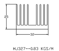 Dissipateur thermique en aluminium 32(W)* 25(H)* 25(L)mm pour IC PCB MOS Transistor Dissipateur thermique extrudé anodisé noir