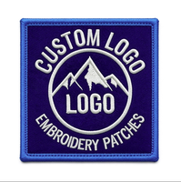 Écussons brodés personnalisés, appliques thermocollantes écologiques, badges brodés en tissu sergé OEM à faible MOQ pour vêtements, chapeaux et sacs