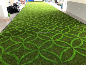 <span class=keywords><strong>Beau</strong></span> Design LOGO 3D <span class=keywords><strong>Gazon</strong></span> Artificiel Intérieur Extérieur Décoration Paysage Motif 3D Herbe - Product Image 2