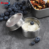 Mini Ronde Roestvrijstalen Voedselpot Container Klassiek Ontwerp Luchtdichte Snack Opbergdoos Voor Keuken Camping Gebruik Spice Organizer