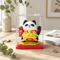 Große neue automatische schüttelnde Hände Solar Ornamente kreativ Geld verdienen Panda Dekorationen Neuheit Geschenke