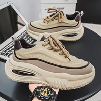 Chaussures de course décontractées pour hommes à lacets, respirantes, antidérapantes, pour l'automne, style chunky