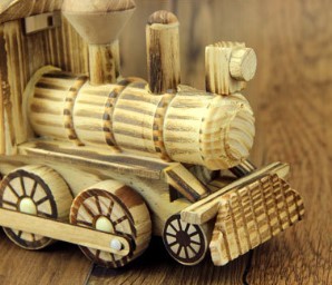 ของเล่นงานฝีมือไม้ รถไฟไอน้ำจำลองแบบ 3 มิติ - Product Image 5
