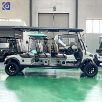 Voiture de golf électrique de luxe CAMP 6 places, homologuée pour la route, avec batterie au lithium et panneaux solaires, buggy tout-terrain