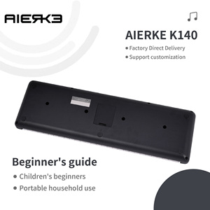 Mini clavier d'orgue <span class=keywords><strong>numérique</strong></span> portable à 49 touches <span class=keywords><strong>Piano</strong></span> électronique noir avec alimentation USB Haut-parleurs intégrés et 300 sons - Product Image 2