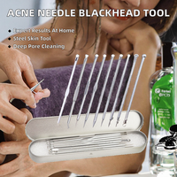 Kit d'outils d'extraction de points noirs et d'acné en acier inoxydable de haute qualité, modèle BHR