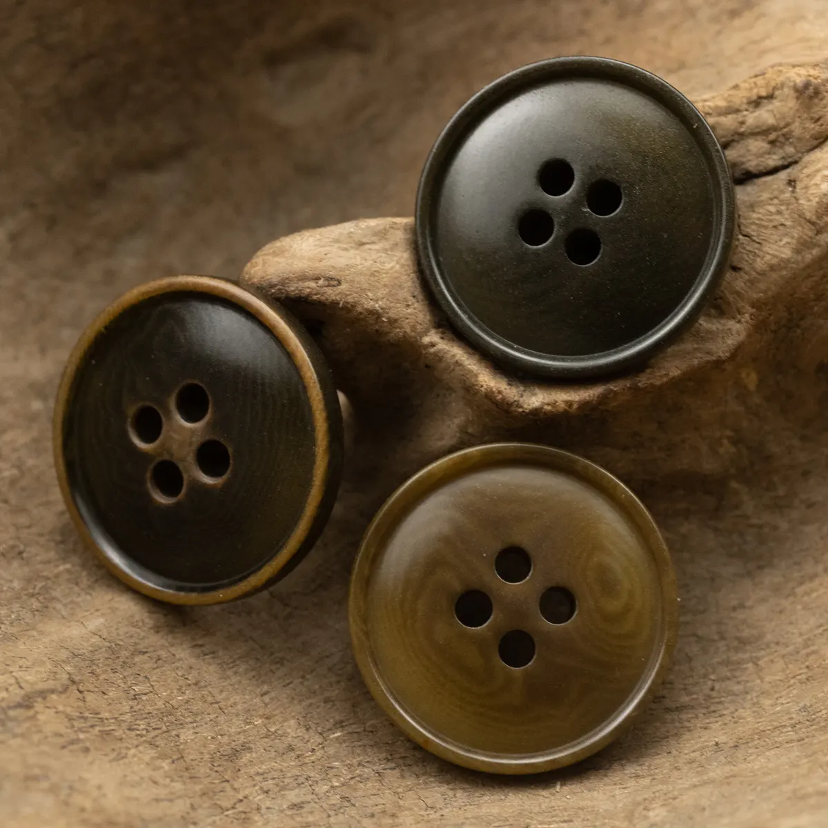 Small Rim Dark Green Corozo Buttons Casual Suit Sweater Mens Coat Sewing Accessories Natural Material Wholesale