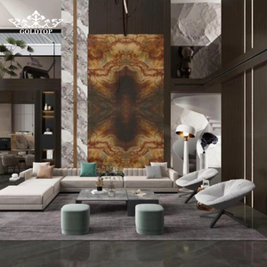 Dalle de pierre naturelle polie moderne GOLDTOP, quartzite Macaubas Illusion, pour plan de travail de cuisine, villa, appartement, hôtel - Product Image 5