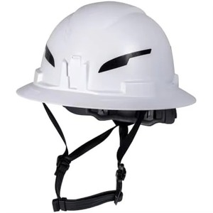 Casco de Seguridad Blanco Tipo V con Borde Completo, Suspensión de 6 Puntos, Sin Ranuras, Clase E, con Correa para la Barbilla - Product Image 2