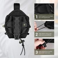 Étui tactique simple/double à dégagement rapide pour menottes, compatible Molle, pour menottes standard/à charnière/à chaîne, pour ceinture de travail